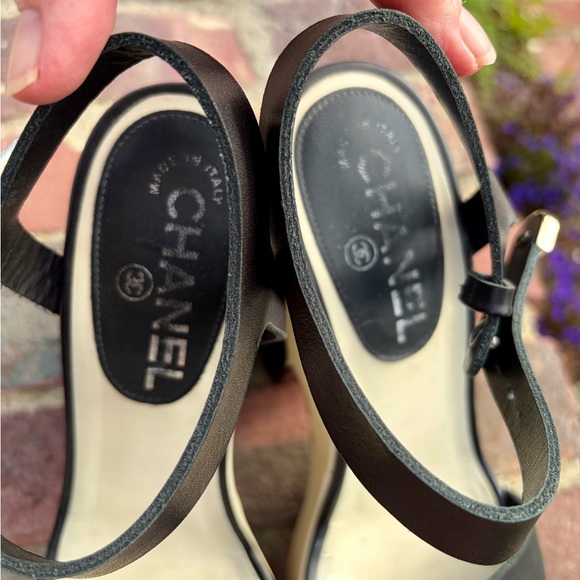 Luxurious Chanel Colorblock Leather Platforms 37 Authentic Damaged - Picture 9 of 13